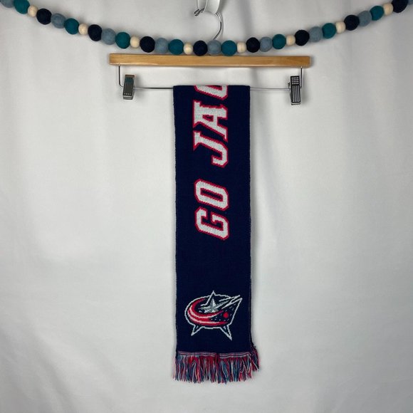 Columbus Blue Jackets CBJ Hockey Nationwide Scarf Blue Red - Picture 2 of 11